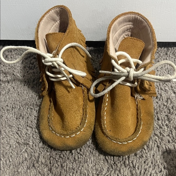Monkey Feet Brown Kids Moccasins - Picture 1 of 6